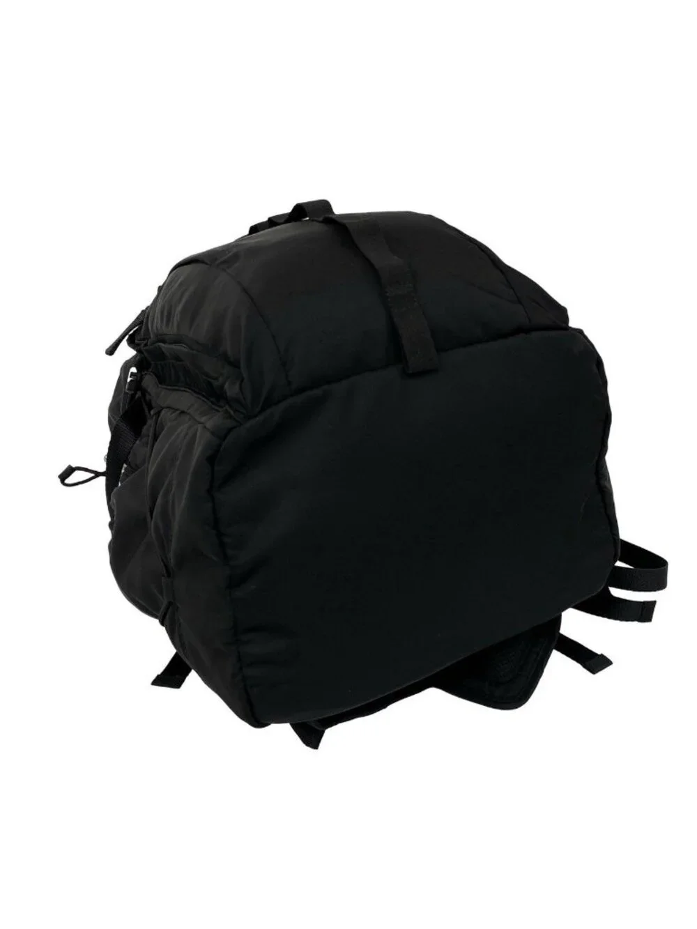 Prada Logo Tessuto Pocono Nylon Backpack Black